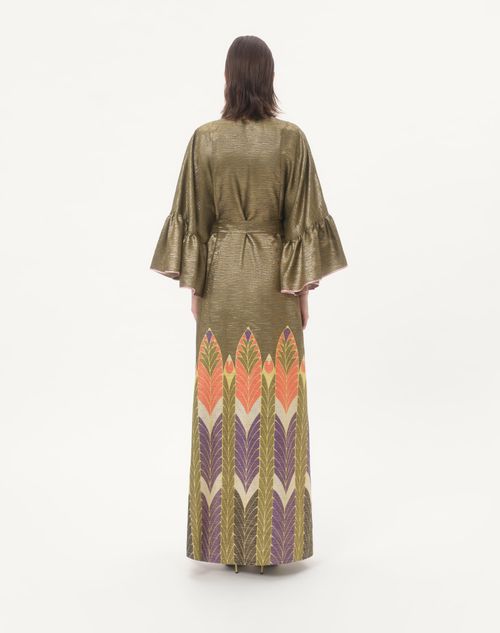 Valentino - Long Lurex Dress With Voyage Imaginaire Print - Multicolor - Woman - Gowns