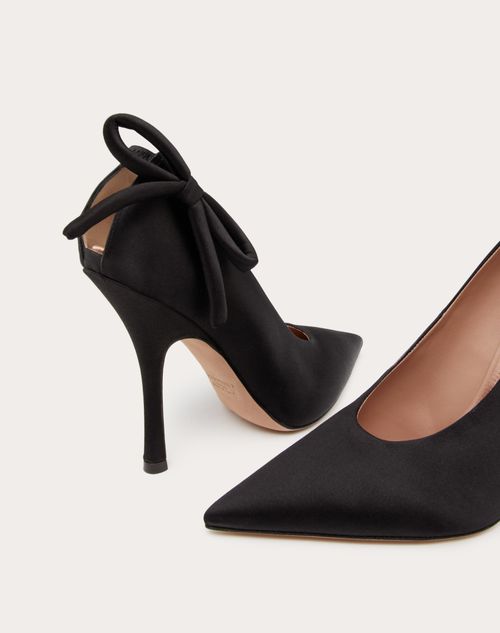Valentino Garavani - Valentino Garavani Nite-out Satin Pump 110 Mm - Black - Woman - Pumps