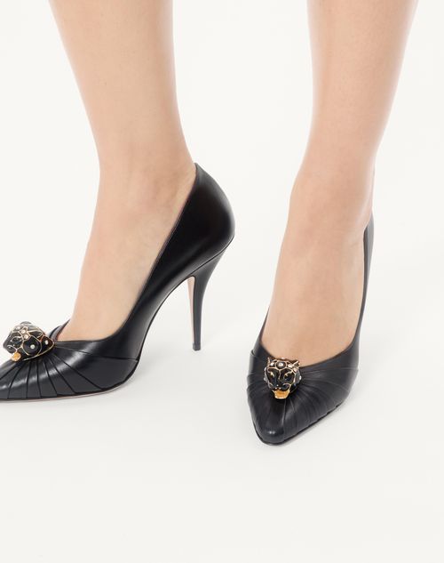 Valentino Garavani - Panthea Goatskin Pumps 105mm - Black - Woman - Pumps