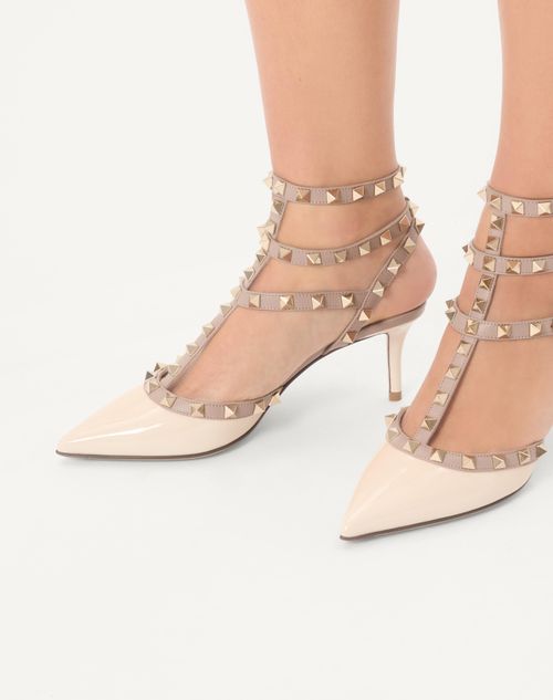 Valentino Garavani - Rockstud Caged Pump 65mm - Ivory/poudre - Woman - Shoes