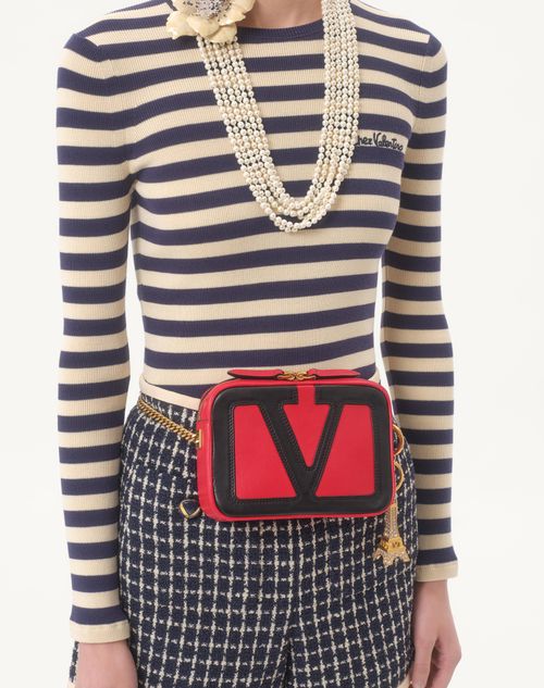 Valentino - Cotton Sweater - Birch/provence Blue/birch - Woman - Knitwear