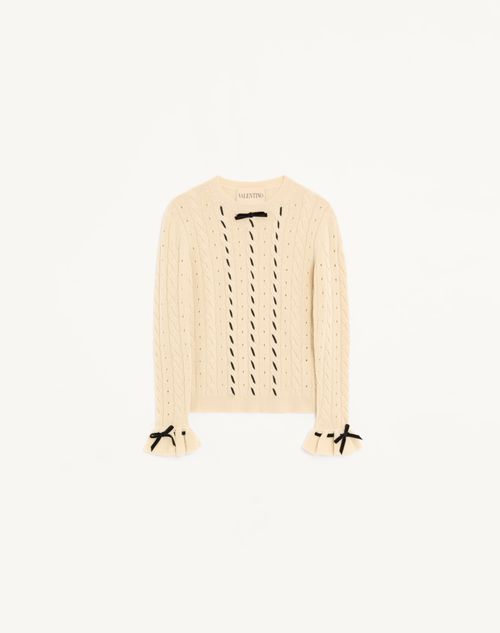 Valentino - Wool Sweater - Birch - Woman - Knitwear