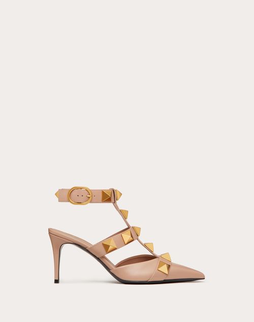 Roman Stud Calfskin Pump 80 Mm for Woman in Rose Cannelle | Valentino US