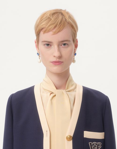 Valentino - Crepe De Chine Shirt - Birch - Woman - Shirts And Tops