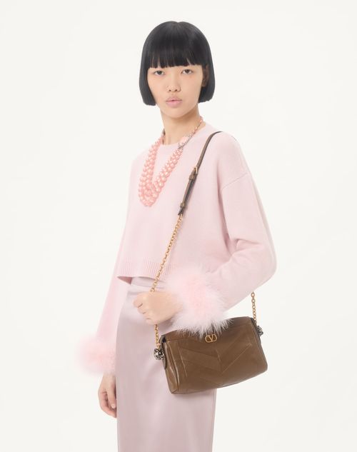 Valentino - Cashmere Sweater With Feathers - Pink - Woman - Knitwear