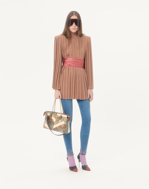 Valentino Garavani - Valentino Garavani Panthea Medium Shoulder Bag In Exotic Leather With Chevron Pattern - Multicolor - Woman - Shoulder Bags