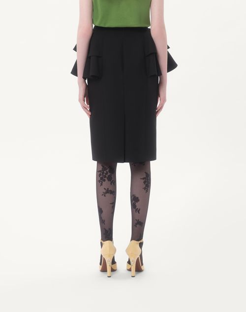 Valentino - Crepe Couture Midi Skirt - Black - Woman - Skirts
