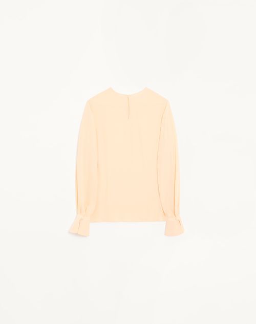 Valentino - Georgette Top - Birch - Woman - Shirts And Tops