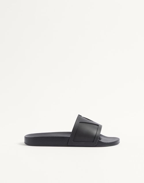 Valentino Garavani Coolside Rubber Slide Sandal Man Black 45