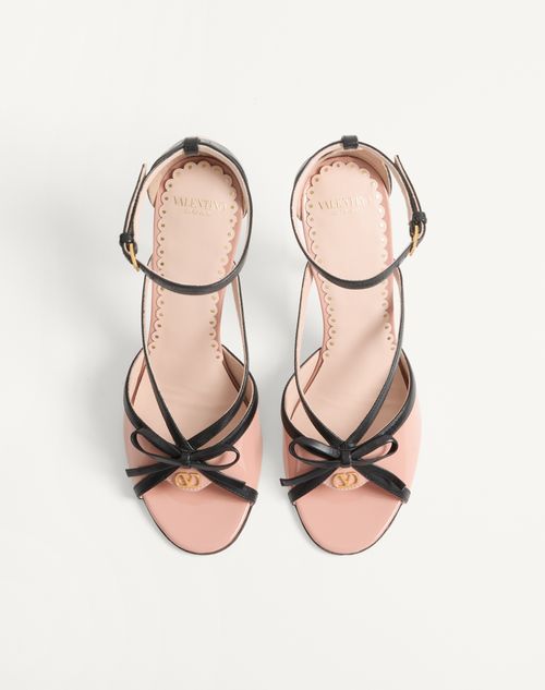 Valentino Garavani - Bepointy Sandal In Patent Leather And Kidskin 100mm - Pink/black - Woman - Sandals