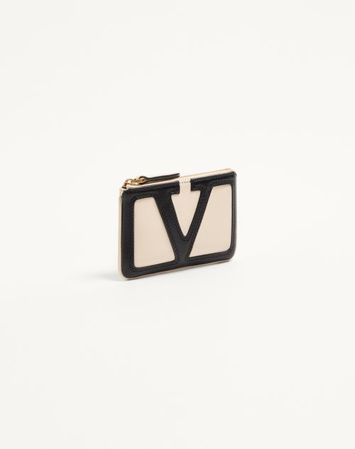 Valentino Garavani - Valentino Garavani Viva Superstar Nappa Leather Key Ring - Butter/black - Woman - Bag Charms And Keyrings