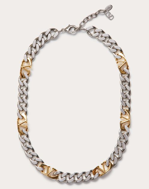 Valentino Garavani - Vlogo Chain Metal Necklace - Gold/palladium - Man - Jewelry