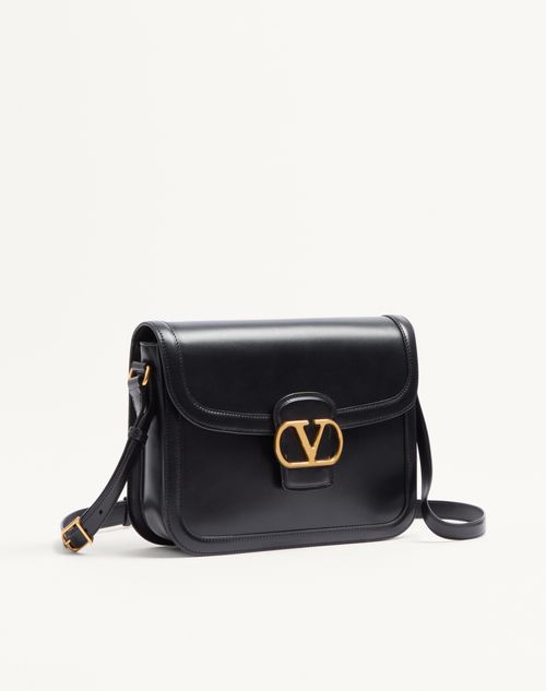 Valentino Garavani - Valentino Garavani 9to5 Smooth Calfskin Shoulder Bag - Black - Man - Shoulder Bags