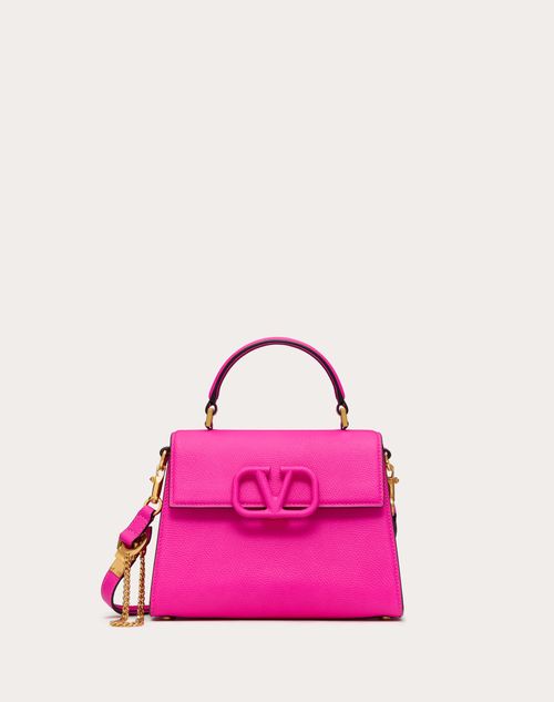 Valentino Garavani Small Vsling Grainy Calfskin Handbag Woman Pink Pp Uni In Purple