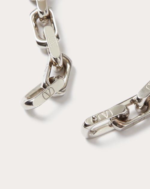 Valentino Garavani - Vロゴ チェーン メタル ブレスレット - パラジウム - メンズ - ジュエリー