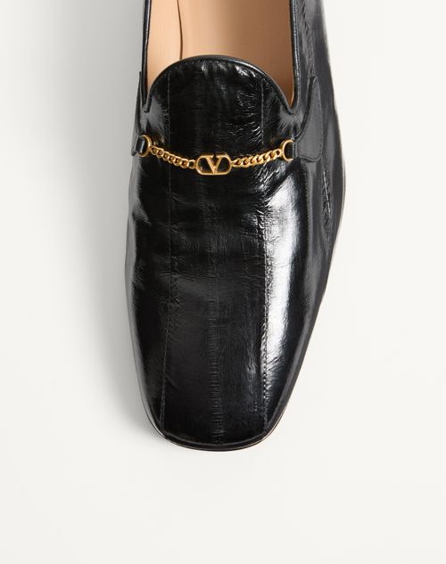Valentino Garavani - Jiggie Loafer In Anguilla And Nappa Leather - Black - Man - Loafers And Driver