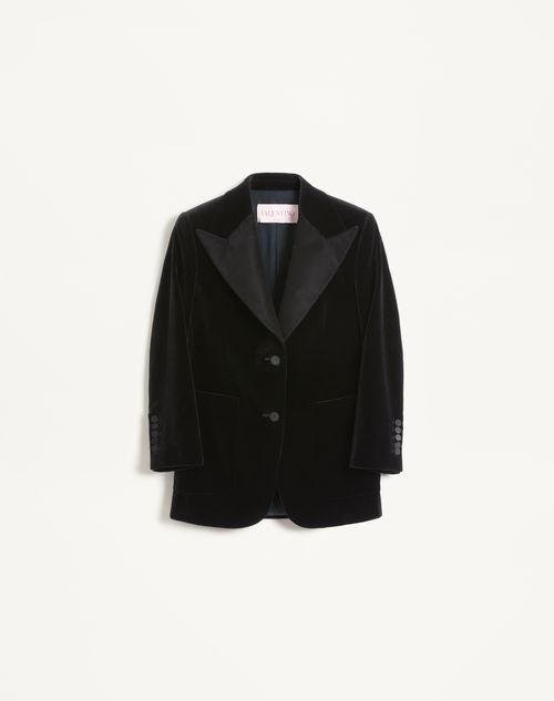 Valentino - Velvet Blazer - Black - Woman - Jackets And Blazers