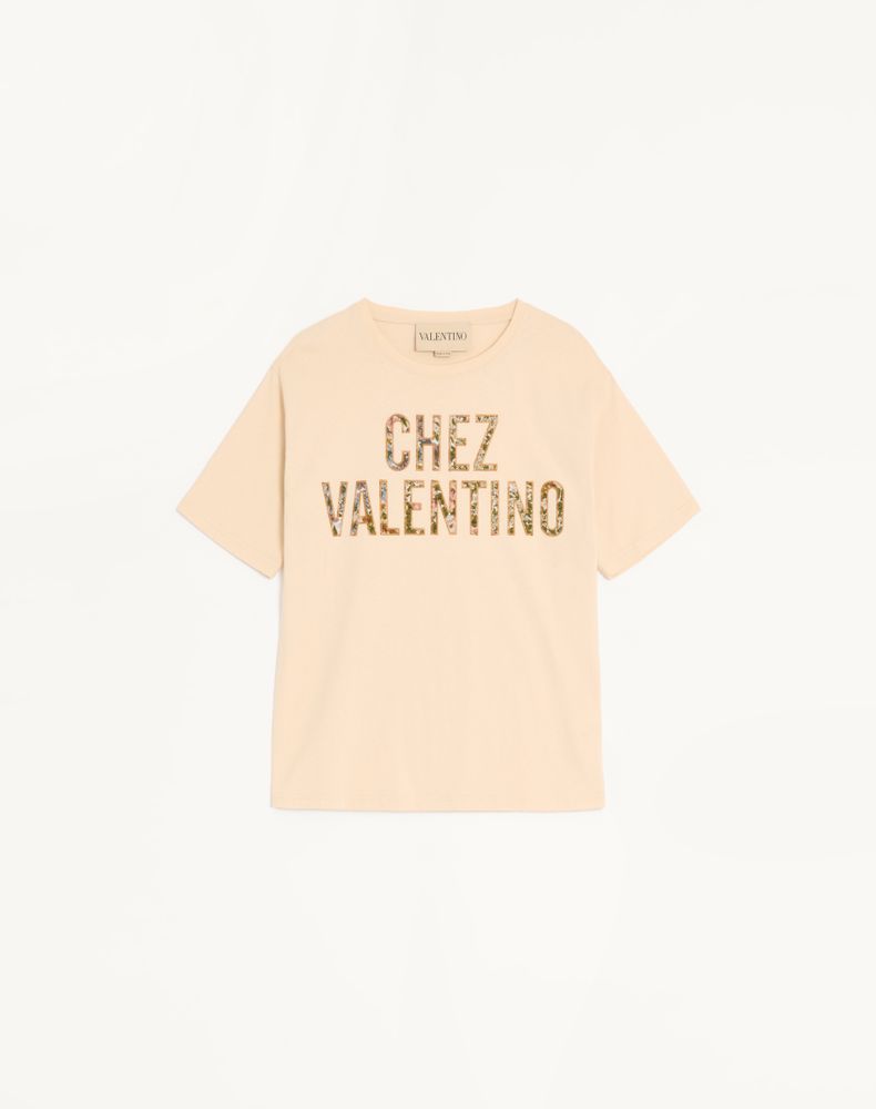 Valentino Women's Birch Embroidered Cotton T-Shirt Woman Xs