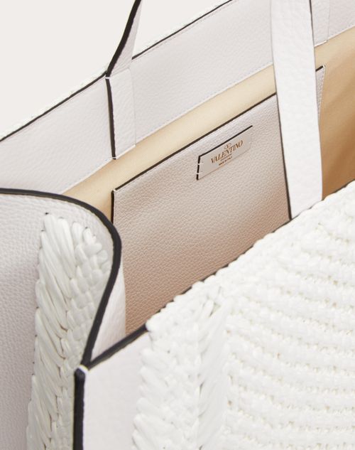 Valentino Garavani - Vロゴ シグネチャー ラフィア ハンドバッグ - ウィメンズ - トート