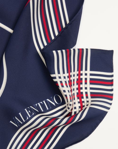 Valentino Garavani - Le Fou De L'archive Silk Scarf From The Valentino Archive - Blue/multicolor - Woman - Soft Accessories