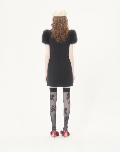 Valentino - Embroidered Crepe Couture Short Dress - Black/gold/silver - Woman - Dresses