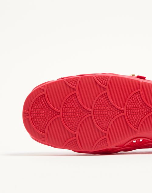 Valentino Garavani - Ondette Rubber Ballerina With Scallop Pattern 05mm - Coral - Woman - Ballerinas