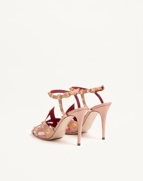 Valentino Garavani - Studdy Kidskin Sandal 100mm - Pink - Woman - Sandals