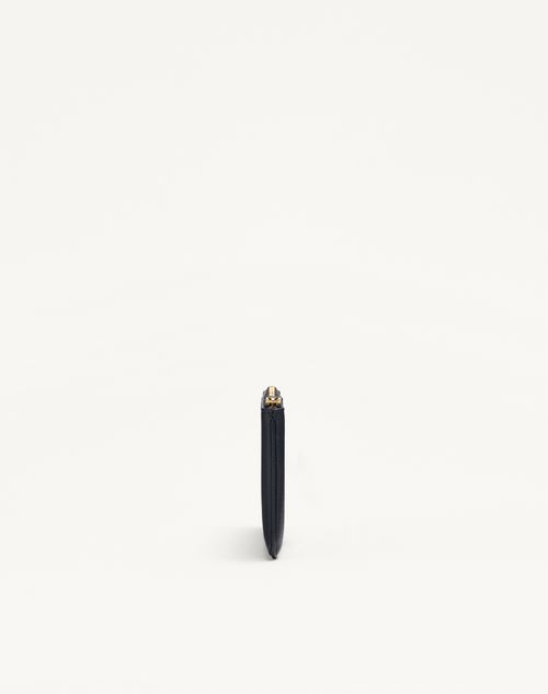 Valentino Garavani - Vlogo Signature Grainy Calfskin Clutch Bag - Black - Woman - Clutches