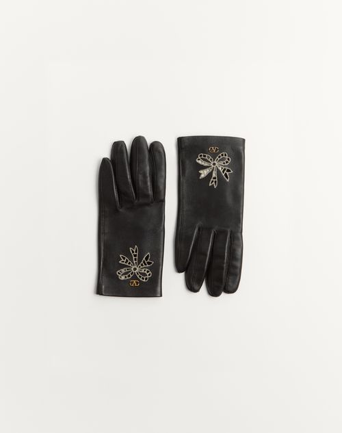 Valentino Garavani Vlogo Signature Nappa Gloves Woman Multicolour 8 In Multicolour