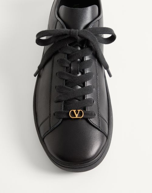 Valentino Garavani - Royco Sneaker In Nappa Calfskin - Black/green - Man - Sneakers