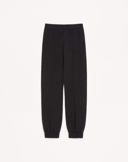Valentino - Valentino Cotton Jogging Trousers With Vgold - Black - Man - Pants And Shorts