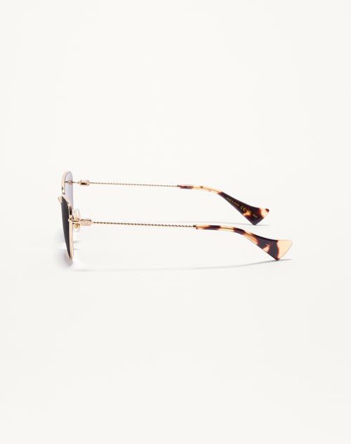 Valentino - Metal Cat-eye Eyewear - Gold/brown - Unisex - Eyewear