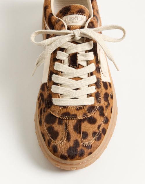 Valentino Garavani - Upvillage Trainer In Pony-effect Calfskin Leather - Animal Print - Woman - Sneakers