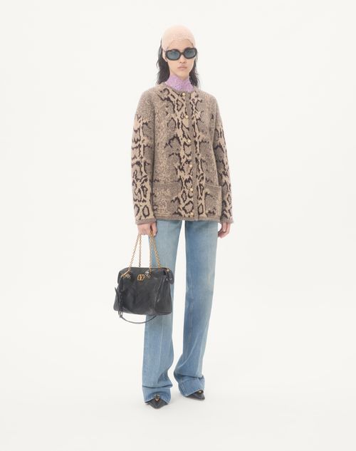 Valentino - Cashmere Animal Print Cardigan - Animal Print - Woman - Jackets And Blazers