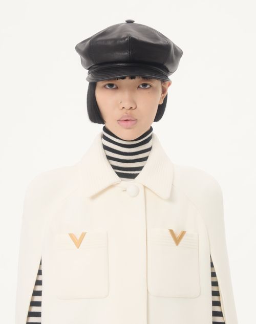 Valentino - Striped Wool Sweater - Ivory/black - Woman - Knitwear
