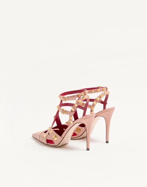 Valentino Garavani - Zapatos De Salón Studdy De Cabritilla Con Tacón De 100 mm - Rosa - Mujer - Salones