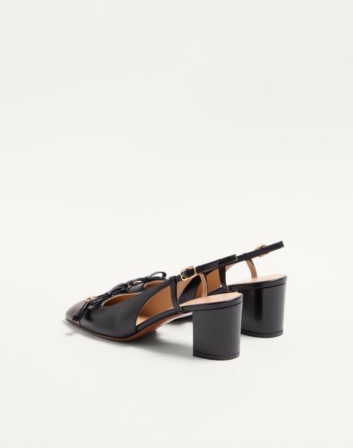 Valentino Garavani - Valet Du Roi Kidskin Slingback Pumps 60mm - Black/coffe - Woman - Pumps
