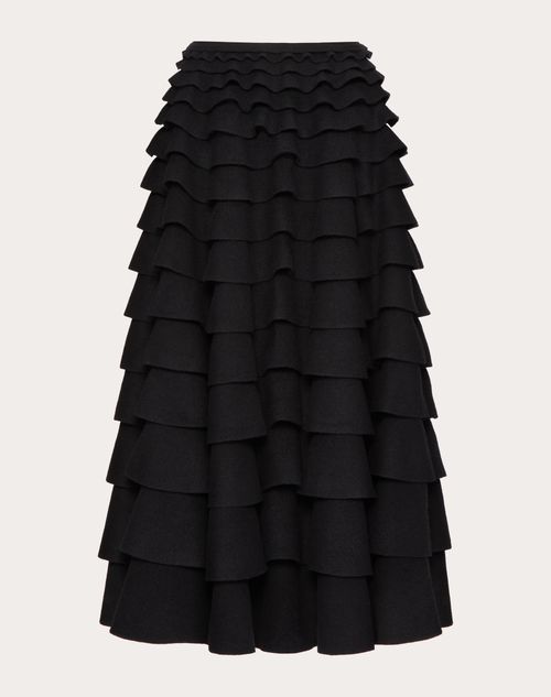 VALENTINO VALENTINO KNIT MIDI SKIRT WOMAN BLACK S 