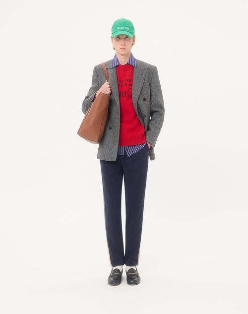 Valentino - Valentino Wool And Cashmere Sweater With You Can Come To My Villa Embroidery - Paris - Man - Knitwear