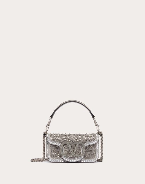 Valentino Garavani Small Valentino Garavani Locò Shoulder Bag With Rhinestones Woman Crystal Onesize