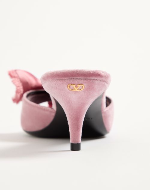 Valentino Garavani - Sandalo Slide Marie A In Velluto 55mm - Rosa - Donna - Sandali