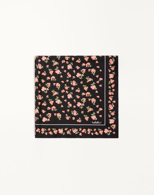 Valentino Garavani Foulard Mazzetto Coriandolo In Seta Donna Nero/multicolor Taglia Unica