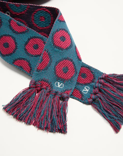 Valentino Garavani - Antibes Cotton Scarf With Fringe - Red/blue - Man - Soft Accessories