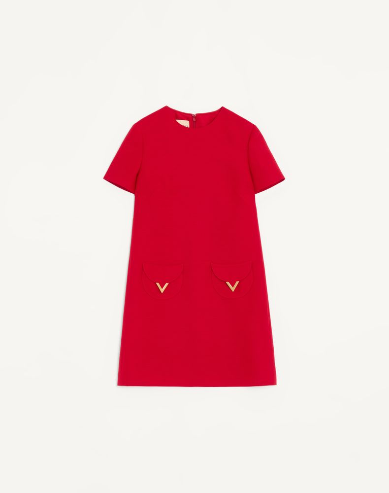 Valentino Women's Paris Crepe Couture Short Dress Woman 50