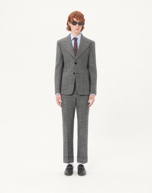 Valentino - Valentino Fil A Fil Cotton Shirt With Vlogo Embroidery - Sky Blue - Man - Shirts