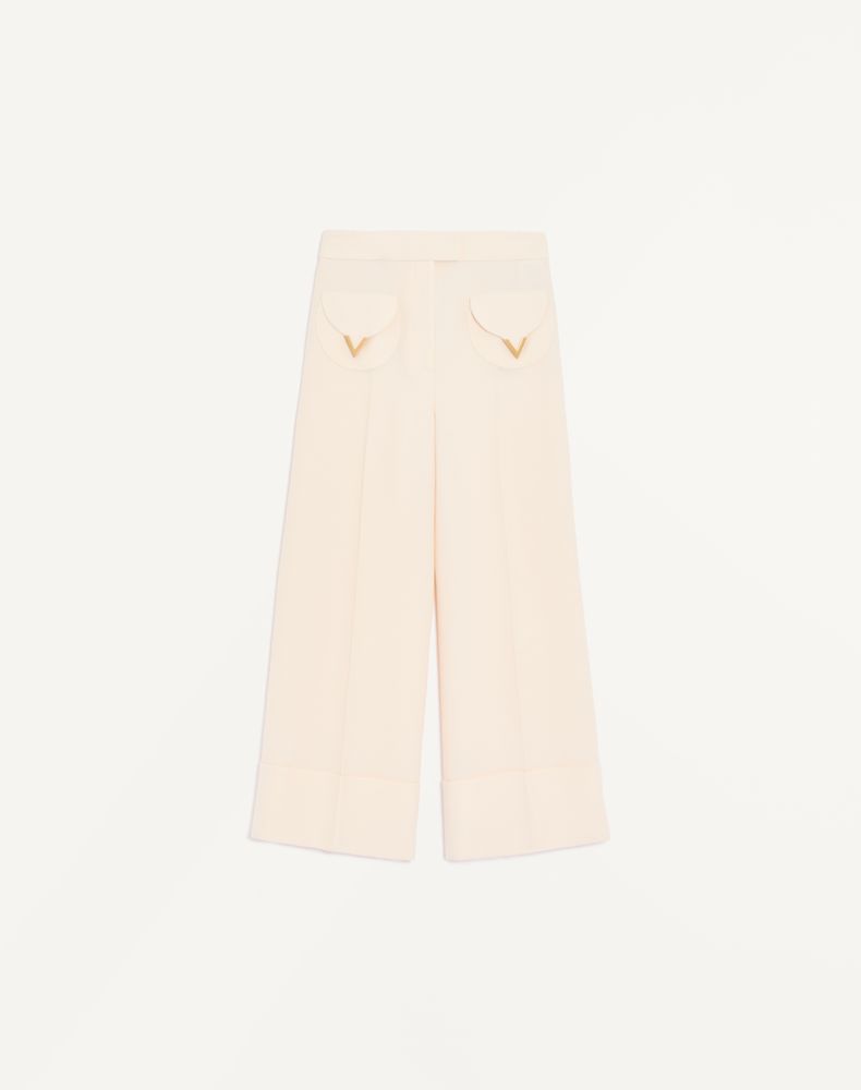 Valentino Women's Vanilla Crepe Couture Trousers Woman 50