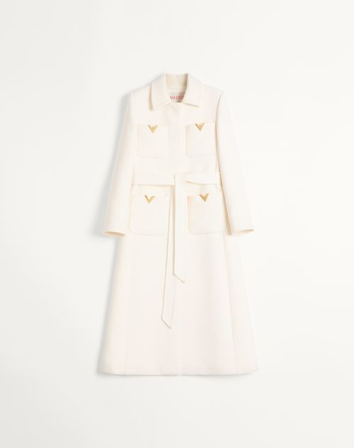 Valentino Drill Double Coat Woman Ivory 40