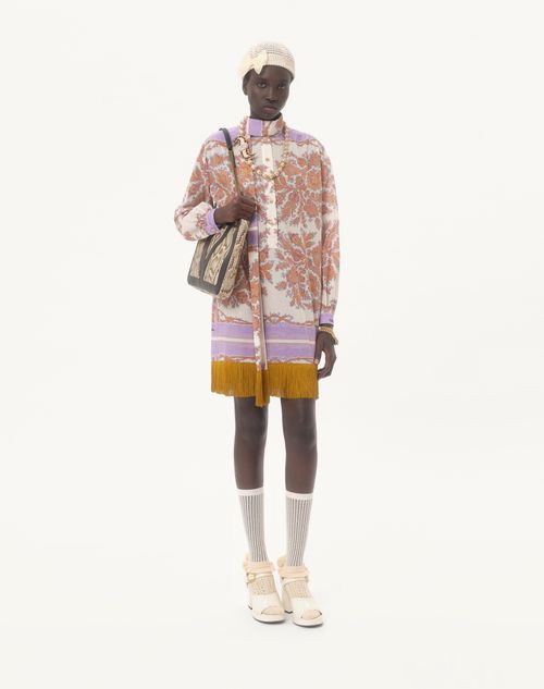 Valentino - Short Dress In Voyage Imaginaire Muslin - Multicolor - Woman - Dresses