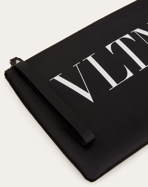 Valentino Garavani - Vltn Pouch - Black/white - Man - Clutches And Pouches
