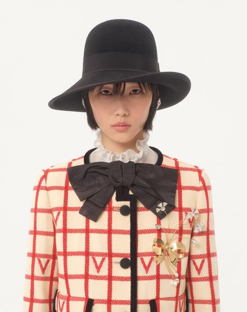 Valentino - Check Vlogo Jacket - Birch/paris - Woman - Jackets And Blazers